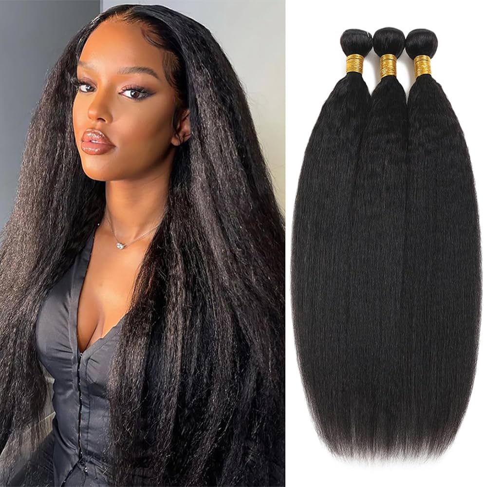 Hair Bundles Pack(3) Luxury Kinky Straight (Natural Goddess)